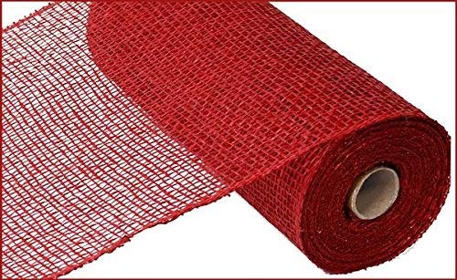 Poly Burlap Deco Mesh, 10" x 10 Yards (Cranberry)