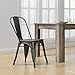 DHP Fusion Metal Dining Chair with Wood Seat, Distressed Metal Finish for Industrial Appeal, Set of two, Copper