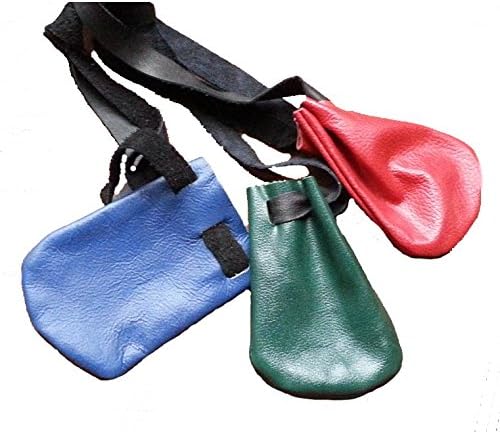 Leather Pouches Coin Dice Bags Three (3) Mixed Colors - Made in USA