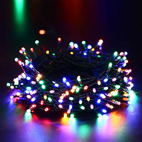MAOKOT Solar Christmas Lights Outdoor, 8 Modes 72ft 200 LED Multicolor Solar String Lights, Waterproof Christmas Deocrative Lights for Garden Fence Holiday Decor (Multicolor)