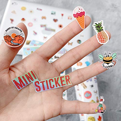 200pcs Mini Stickers, Stickers Pack for Phone, Cute Trendy Vinyl Stickers for Laptop, Cup, Cool Aesthetic Waterproof Sticers for Kids, Students, Adults