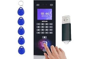 WEELIAO Dynamic Face Time Clock for Employees Small Business with Face +Palm Scan+ Fingerprint+ Card +Password Attendance Machine with Automatic Generation Attendance Report