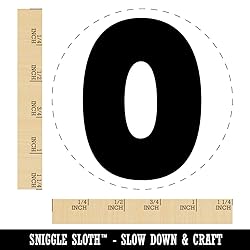 Fun Bold Font Letters and Numbers Rubber Stamp for