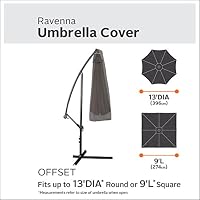 Amazon Com Classic Accessories Ravenna Water Resistant 13 Foot Offset Patio Umbrella Canopy Cover Garden Outdoor
