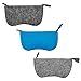 ZZ Sanity (3PCS Portable Zipper Soft Case Eyesglasses Box Makeup Pouch Purse Bag (3-PCS)