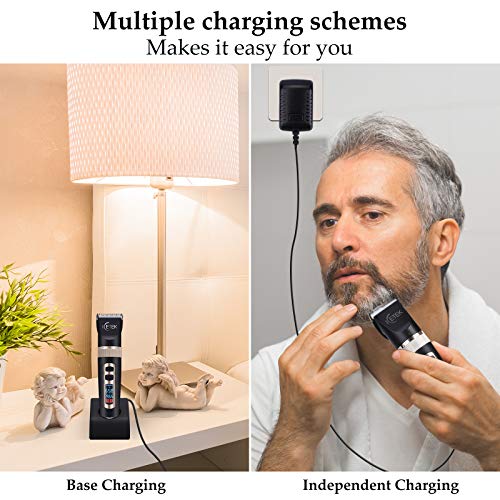 ICETEK Hair Clipper, Mens Beard Trimmer Cordless Hair Trimmer for Men Hair Cutting Kit Men\'s Grooming Kit Rechargeable with LED Display