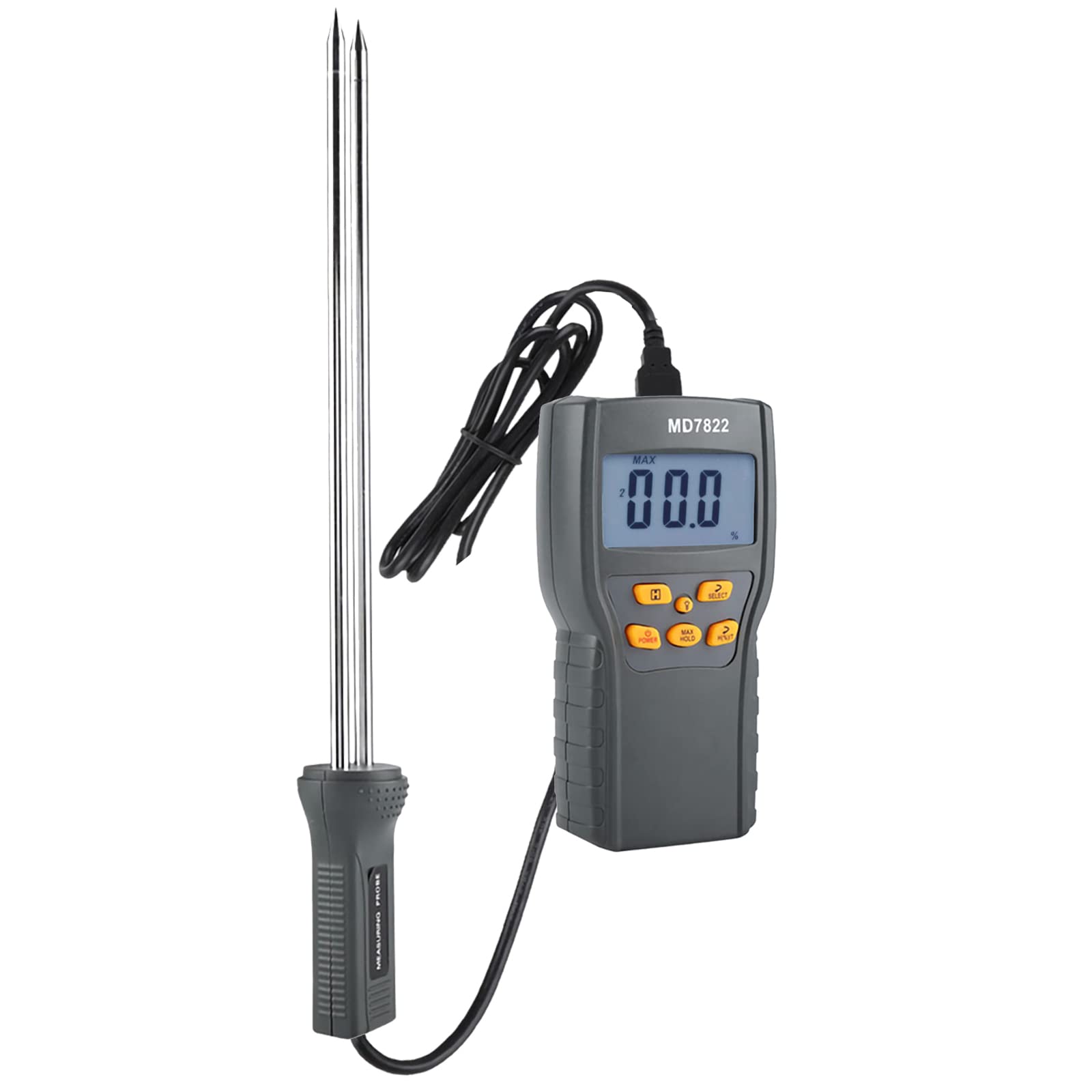 Digital Grain Moisture Meter, Fydun Digital LCD Display Grain Moisture Meter Humidity Tester Smart Sensor for Corn Wheat Rice Bean Wheat Paddy