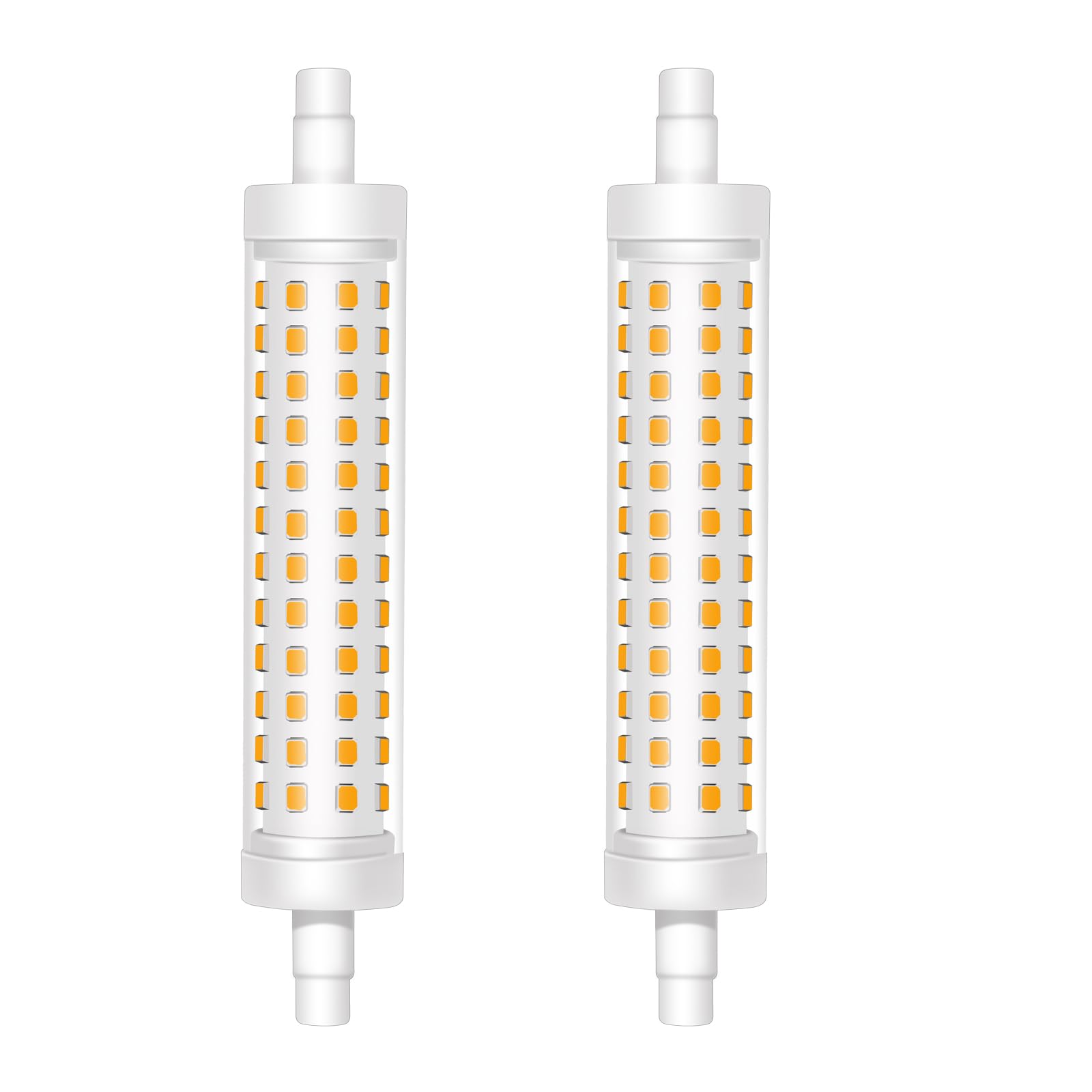 Caldarax 12W R7s LED Bulb 118mm, Warm White 3000K, 120W R7s J118 Linear Halogen Bulb Replacement, 1500LM, Non-Dimmable, Double Ended Base for Ceiling Floodlight Lamp, 2 Pcs