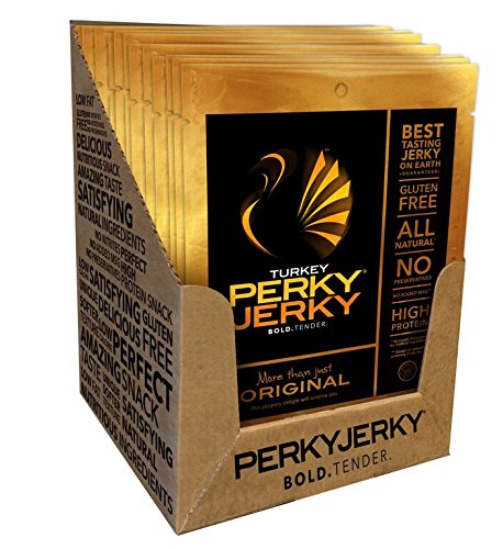 Perky Jerky Turkey Original, 1 ounce bags (Pack of 12)