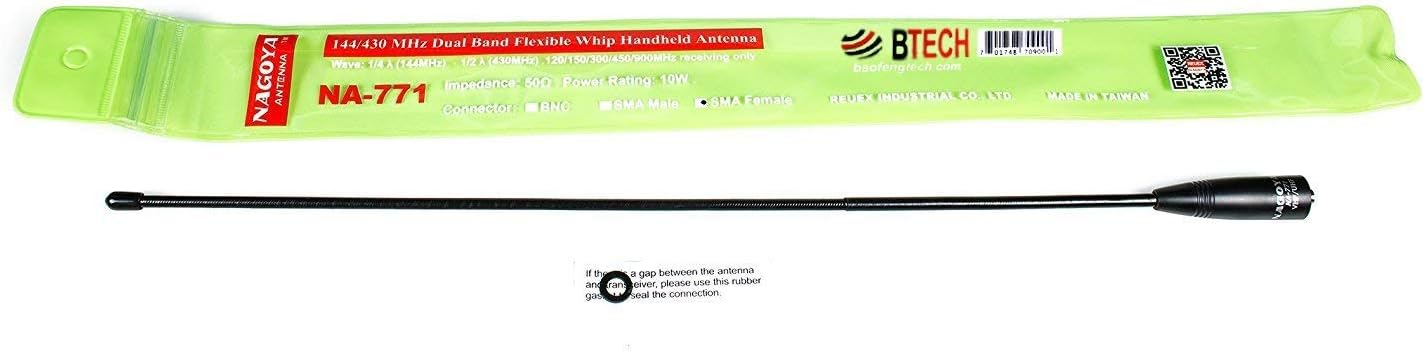 Authentic Genuine Nagoya NA-771 15.6-Inch Whip VHF/UHF (144/430Mhz) Antenna SMA-Female for BTECH and BaoFeng Radios: Electronics
