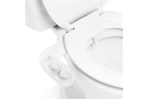 Brondell Fresh Spa Adjustable, Bidet Attachment FSA-25 for Toilet Seats with Adjustable Single Nozzle, Side Arm Control, Thin