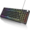 BENGOO Gaming Keyboard, RGB LED Rainbow Backlit Small Gaming Keyboard with 89 Keys and Multimedia Shortcus, Mechanical…