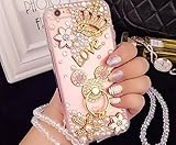 iPhone 7 Plus Diamond Case, iPhone 7 Plus Crystal Rhinestone Case, Luxury Bling Crystal Diamond Clear Back Rhinestone Phone Case Cover for iPhone 7 Plus, Mouse Ears Ring Buckle