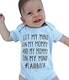 Goodlock Newborn Kids Fashion Romper Baby Boys Girls Cute Letter Print Romper Jumpsuit Outfits Clothes (â¤ï¸Sky Blue, Size:6M)