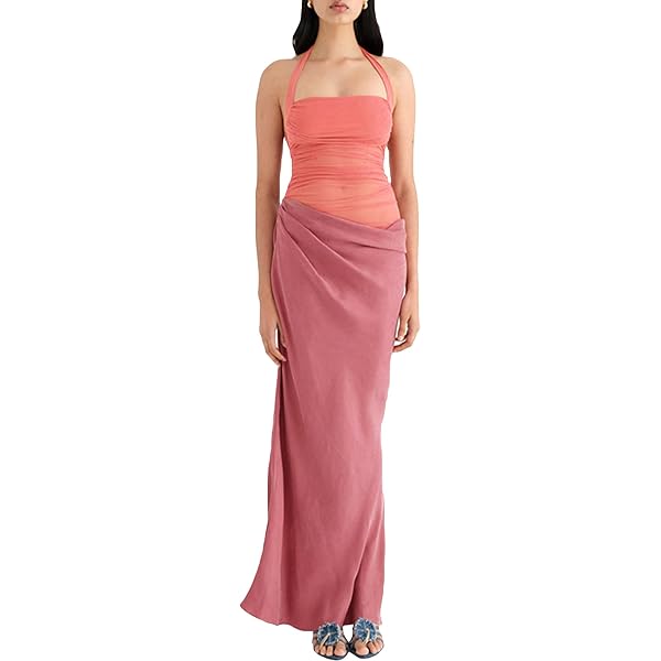 Amazon.com: Fame and Partners Womens The Caspian Pleated Sleeveless Maxi Dress  Orange 10 : Clothing, Shoes & Jewelry