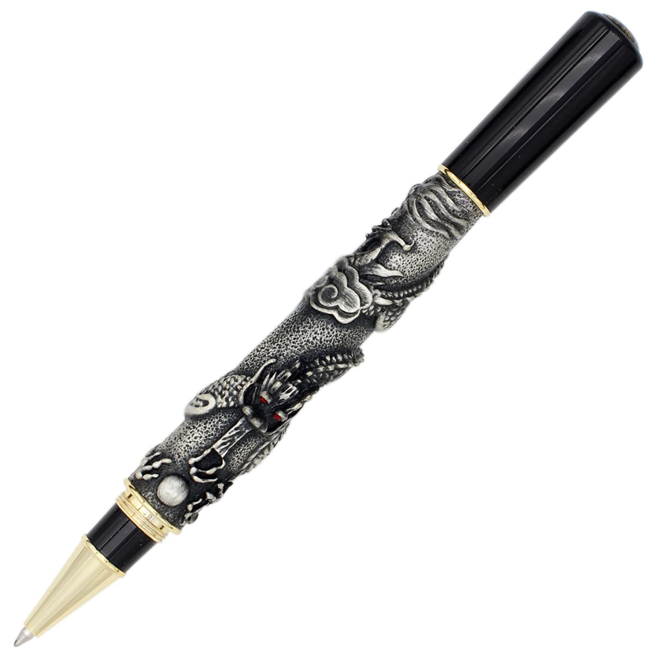 Gullor Advanced rollerball Pen Jinhao Chinese Dragon antique gray silver Heavy Gift Pen