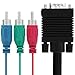 Fosmon 3RCA Component RGB (Male) to VGA (Male) Video Cable for TV Monitor Projector - 6 ft / 1.8m
