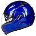 ILM Motorcycle Helmets Modular Dual Visor Flip-up Full Face Street Bike Racing Helmet DOT 5 Colors Model 808 (XL, Blue)