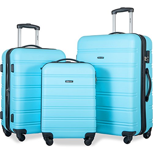 Merax Travelhouse Luggage 3 Piece Expandable Spinner Set (SkyBlue_1)