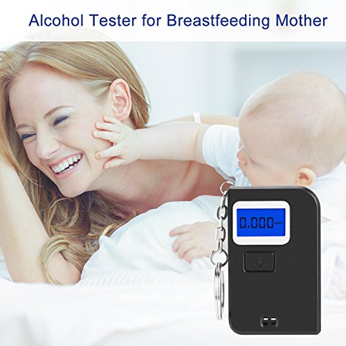 Breathalyzer, Portable Digital Breath Alcohol Tester LED Screen With 3 Mouthpieces for Home Use
