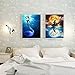 HaiMay 4 Pack DIY 5D Diamond Painting by Number Kits Full Drill Embroidery Pictures Arts Craft for Home Wall Decoration, Mermaid(10 × 12 inch)