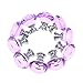 Dxhycc 10pcs Purple 30mm Flat Round Crystal Glass Cabinet Knobs Cupboard Drawer Pull Handles