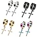 4 pair Stainless Steel Hoop huggie Earrings Cross For Men Women JDXN (4 pairs)