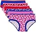 Lucky & Me Ava Little Girls Bikini Underwear, Love & Peace Print, 6 Pack, Tagless, Soft Cotton, 9/10