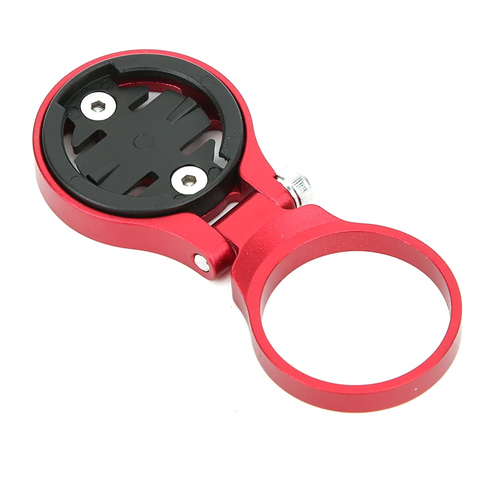 BOROCO Bike Computer Mount,Aluminium Alloy Cycling Odometer Extension Mount Holder,Adjustable Out Front Bike Mount for Mountain Bikes(Red-Garmin)