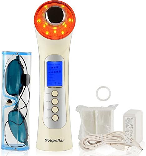 Stpollar Micro Vibration Anti Aging Photon Therapy LED 3 Colors (Red, Blue, Green) Facial Beauty Care Massager