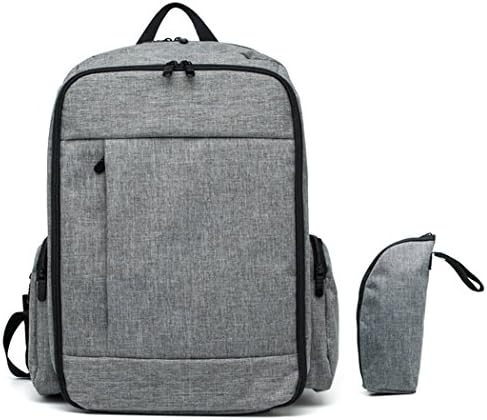 Nappy Backpack, Degreeframture Baby Diaper Nappy Bags Backpack Large Capacity with Stroller Strap and Insulated Sleeve Extra Comfortable Grey Color