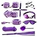 LOLO 10 PCS Set Nylon Adjustable Bed Set Suitable Leather Props Set (Purple)