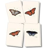 Earth Sky + Water - Butterfly Assortment II Notecard Set - 8 Blank Cards with Envelopes (2 each of 4 styles)