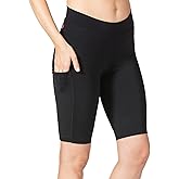 Terry Bike Bermuda Shorts Women Padded | Hi-Rise High Waisted Bottoms for Womens Cycling | 11" Long | Fleet Air Chamois