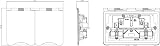 Knightsbridge 13A 2G Unswitched Floor Socket Matt Black view 2