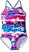 Kanu Surf Girls 1 Piece Swimsuit, Alice Blue/Pink, 14