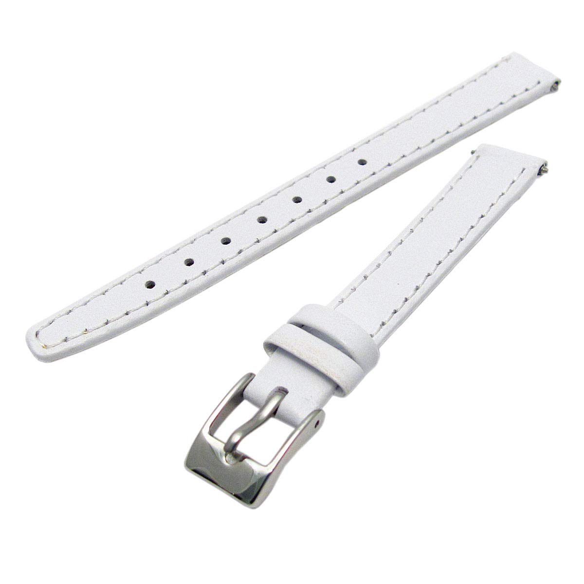 WatchWatchWatch White Smooth Ladies' Leather Watch Strap 10mm with