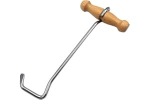 Aymzbd Boot Puller with Wooden Handle, Practical Shoe Hook for Putting on Boots, Ideal for Cowboy- Work Boots.