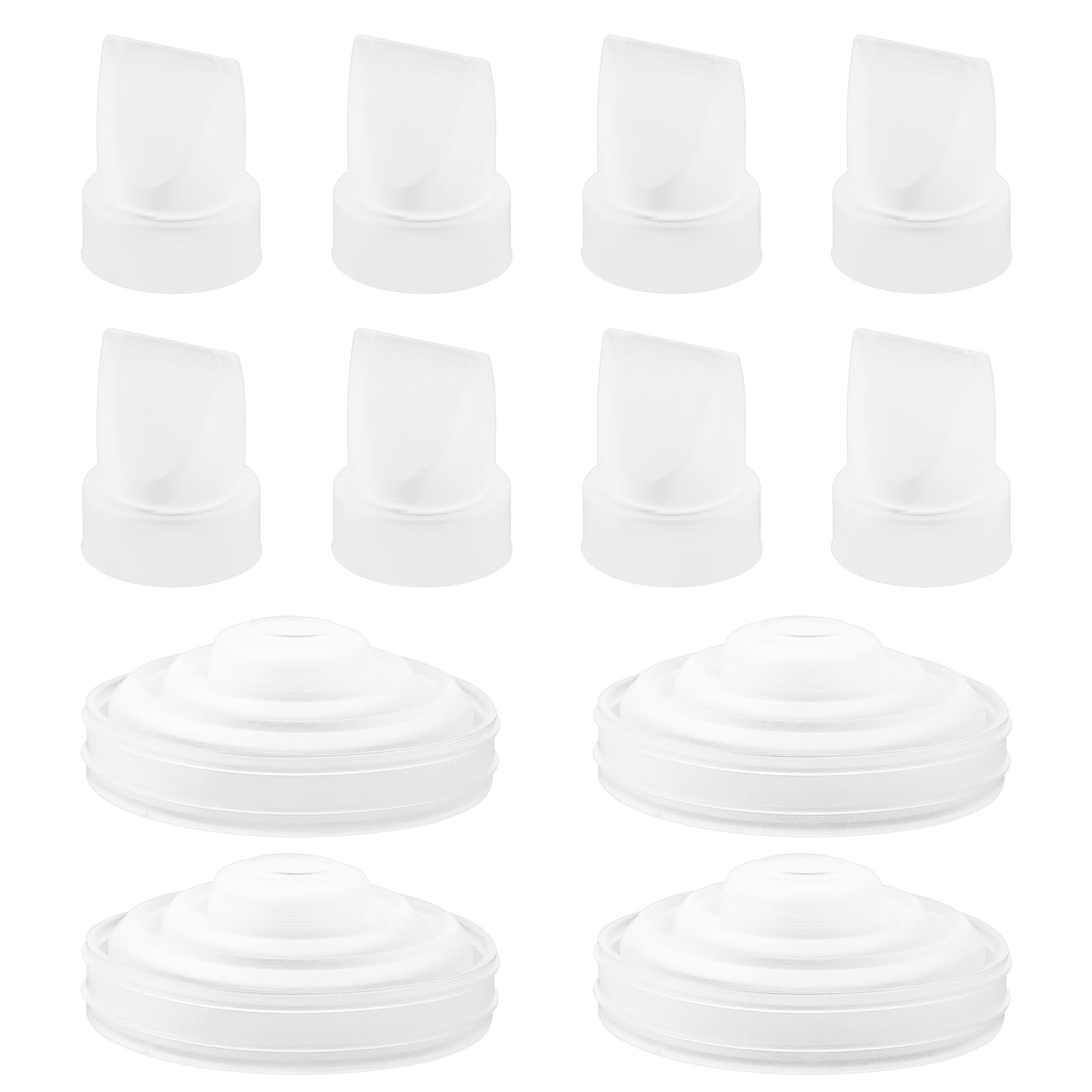 8pcs Duckbill Valve & 4pcs Silicone Diaphragm Compatible with Momcozy m5, Silicone Breast Pump Replacement Parts Breastfeeding Accessories Supplies for Momcozy M5 Brest Pump