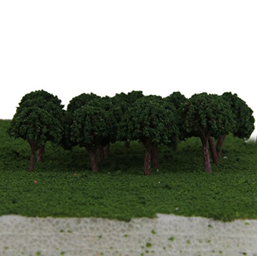 Hellery 100 Stücke 1: 300 1: 500 Modellbahn Bäume Landschaft Landschaft Zubehör DIY – Bild 6