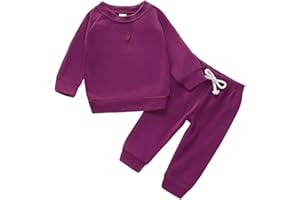 Happy Town Fall Outfits for Toddler Girl Boy Long Sleeve Top and Long Pants Set Toddler Sweatsuits