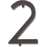 Atlas Homewares AVN2-O Modern Avalon House Number, Two, Aged Bronze