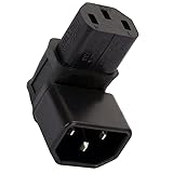 IEC Male C14 to C13 Right Angled 90 Degree IEC C13