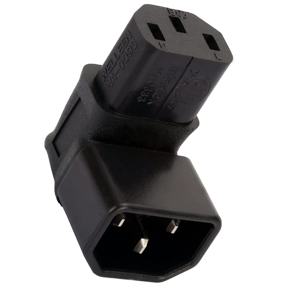 IEC Male C14 to C13 Right Angled 90 Degree IEC C13