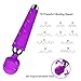 Water Resistant 10 Powerful Multi-Speed Cordless Power Wand Massager Vibrators For Women Rechargeble Waterproof Personal Wireless (purple)