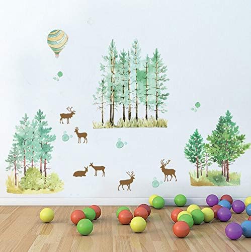 calcomanías Pegatinas de pared decorativos pintados a mano ciervos de