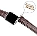 iStrap Alligator Grain Calf Leather Watch Band fit Apple iWatch 42mm Model Brown Deployment Clasp