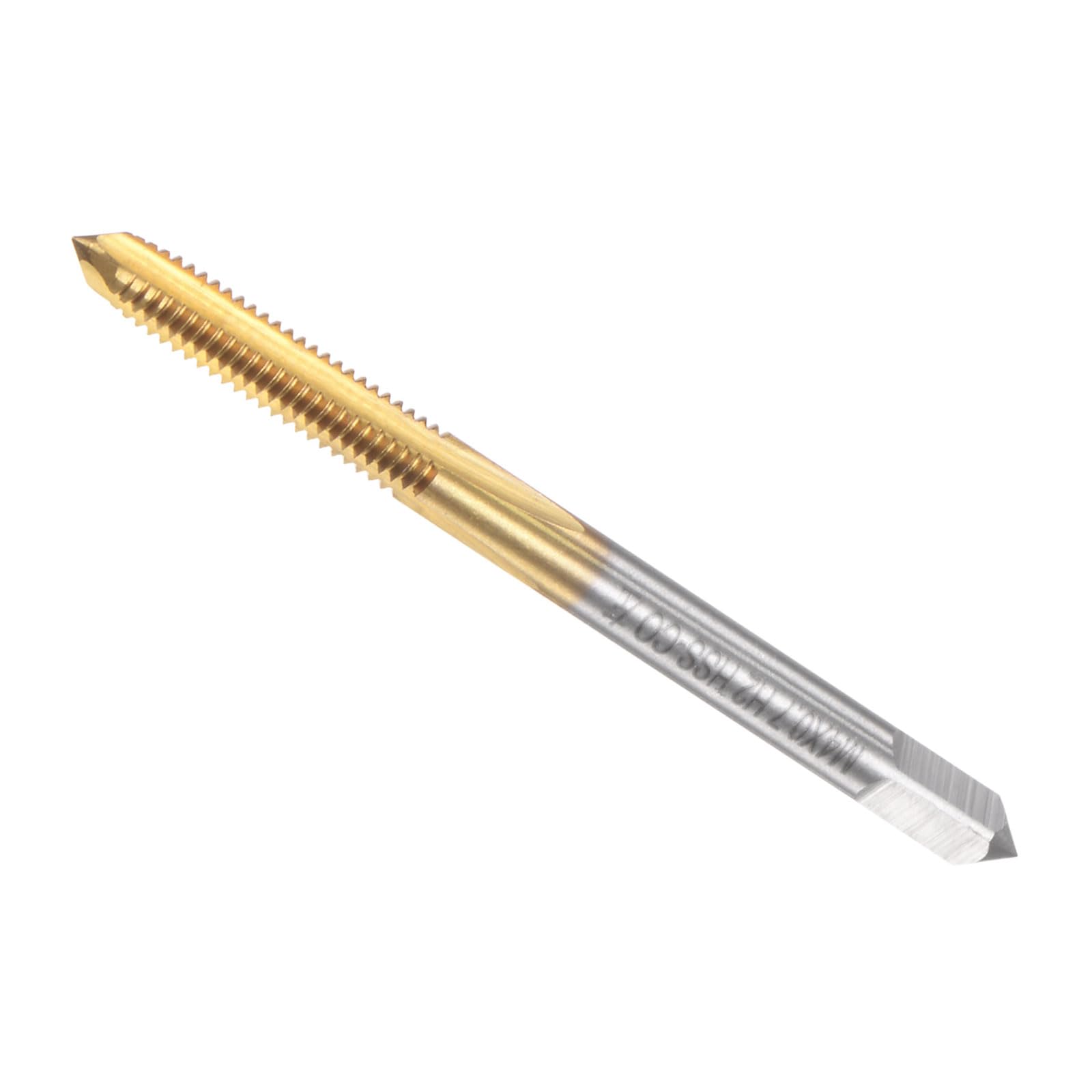 CoCud Straight Flute Taps, M4 x 0.7 Thread Size, Titanium Cobalt High Speed Steel Metric Left Hand Threading Tools - (Applications: for Aluminum Stainless Steel Bronze Plastics) — image 1