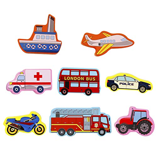 Toys of Wood Oxford Wooden Vehicle Puzzle Board - Shinnington Transport Peg Puzzle Chunky Size - Wooden Toys for Toddlers