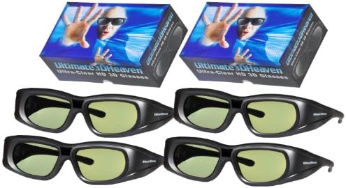 PANASONIC Compatible 3D Glasses Ultra-Clear HD for 2011 & Prior 3D TV's (IR) Rechargeable 4 Pack